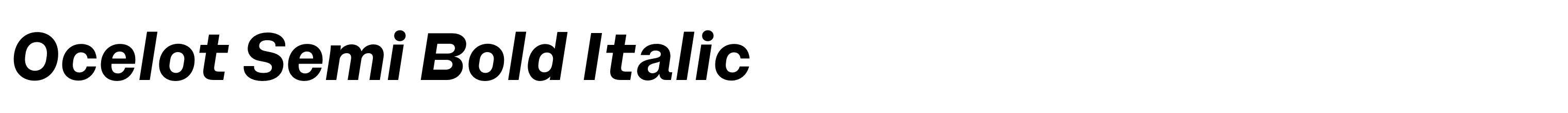 Ocelot Semi Bold Italic